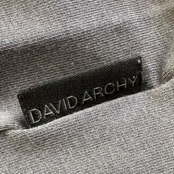 David Archy Gray with Black Sleeve Light Weight Lounge Top in Size Large - Picture 2 of 6